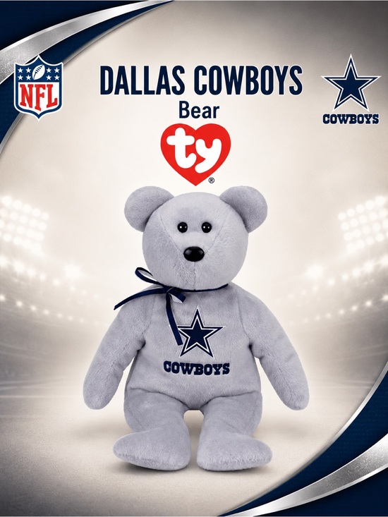 Ty Other - Ty Beanie Babies DALLAS COWBOYS Bear RETIRED NEW
